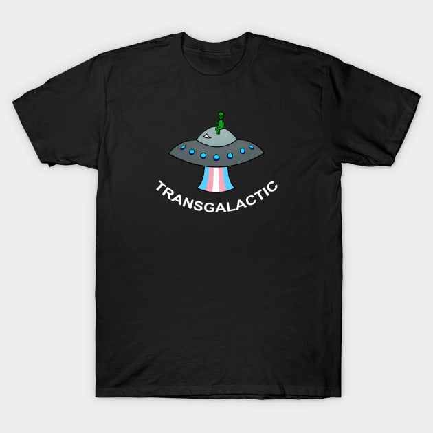 Transgalactic Trans Pride Alien T-Shirt by MythicalPride